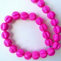 grooved round - pink
