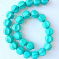 grooved round - turquoise