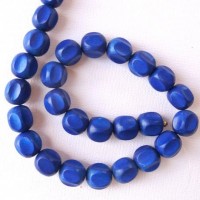 grooved round - blue