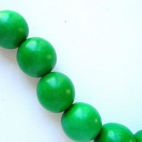 green 15mm beads
