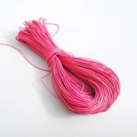 cotton wax cord - 50m candy pink